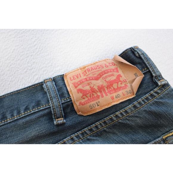 Vintage Levis 501 Double XX Blue Button Fly Jeans Mens Size 40 x 30 - Picture 1 of 10